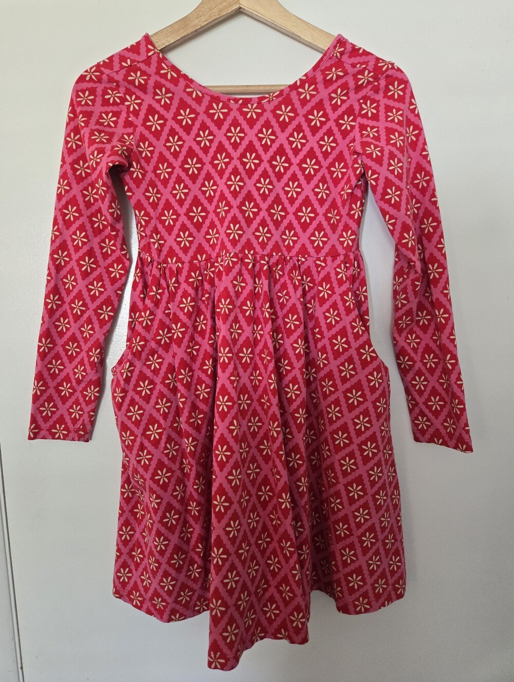 Hanna Andersson Pink Long Sleeve Twirl Dress Size 10